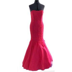 La Femme Pink Coral Prom Formal Dress, Size 10